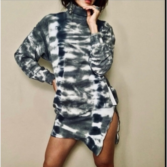Young Fabulous & Broke Tie Dye Turtleneck Dress - Picture 1 of 3